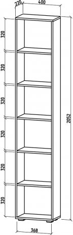 Стеллаж Эльбрус-1 дуб золотистый