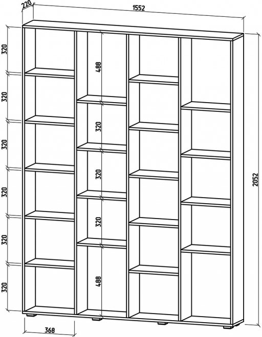 Стеллаж Эльбрус-4 белый