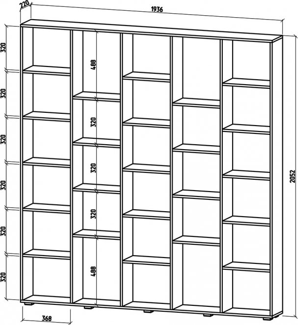 Стеллаж Эльбрус-5 дуб золотистый