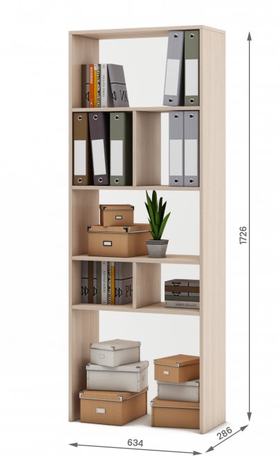 Стеллаж Феликс-4 дуб молочный