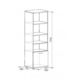 Стеллаж малый Сити 6.2