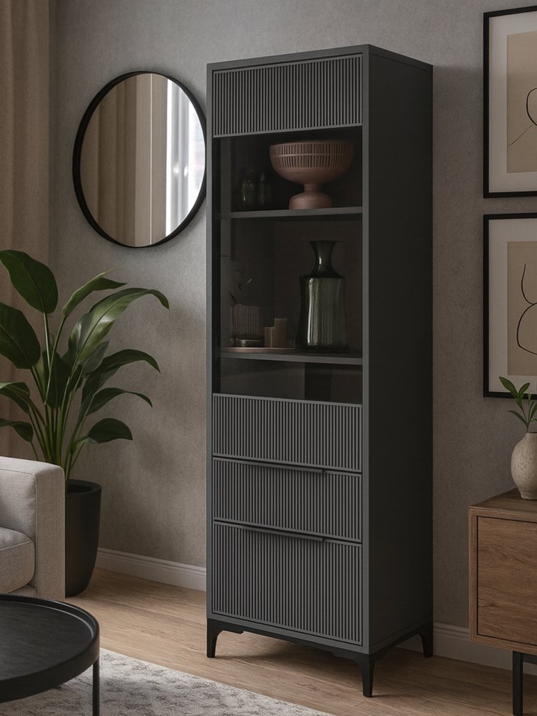 Стеллаж Иадама графит / графит софт