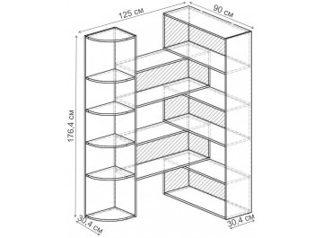 Стеллаж Норд-10.04 СТ.139.1250-00