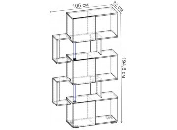 Стеллаж Норд-1.01 СТ.053.1050-01