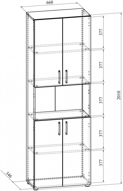 Стеллаж ОФ-301К дуб крафт табачный