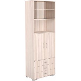 Стеллаж СБ-220М со стеклом карамель