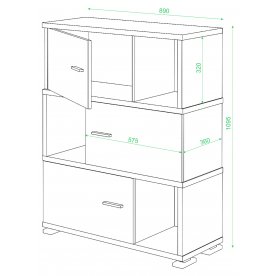 Стеллаж СБ-30-3 карамель