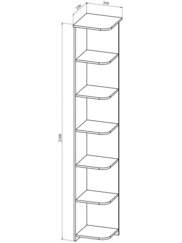 Стеллаж Агата АТ-9 северное дерево светлое