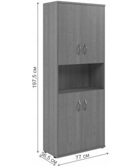 Офисный стеллаж Skyland Imago СТ-1.5 орех французcкий