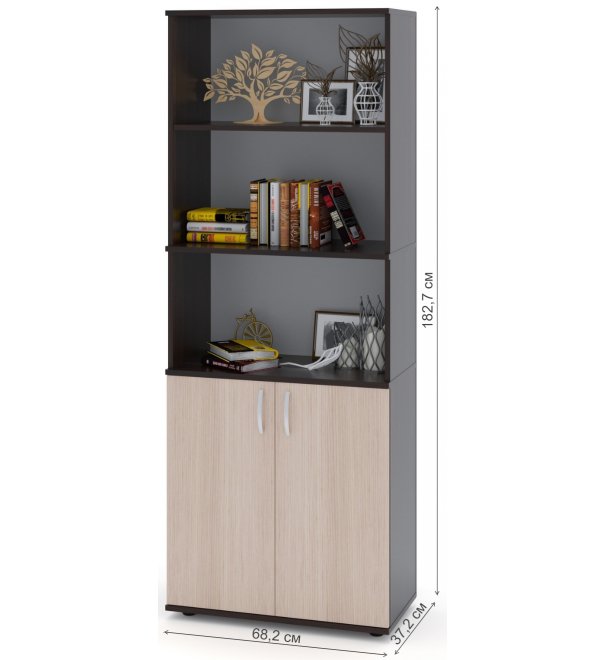 Стеллаж ШУ-21 венге / беленый дуб