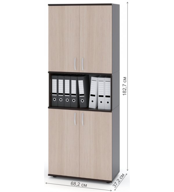 Стеллаж ШУ-22 венге / беленый дуб