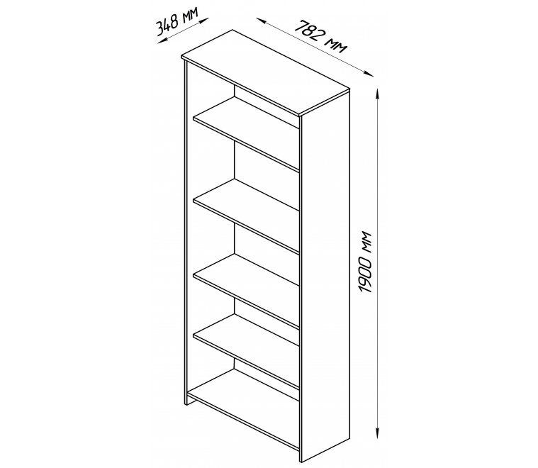 Стеллаж Сириус 78х190 дуб венге