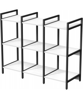 Стеллаж cubos 10СС.3.400 белый / черный