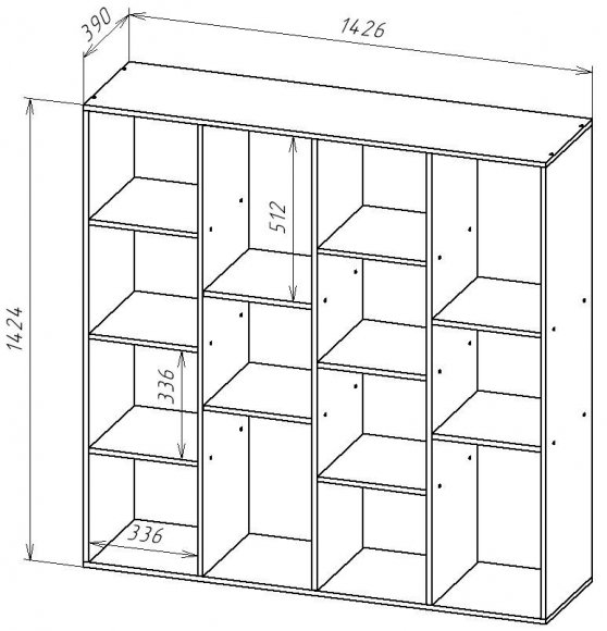 Стеллаж СТ144 белый