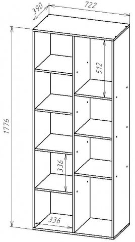 Стеллаж СТ172 белый