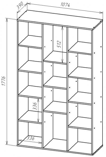 Стеллаж СТ173 белый