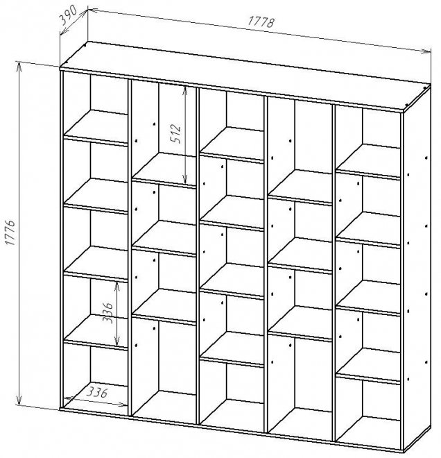Стеллаж СТ175 белый
