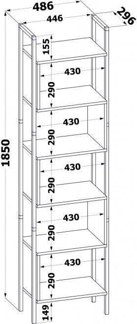 Стеллаж СТ-401 лдсп белый