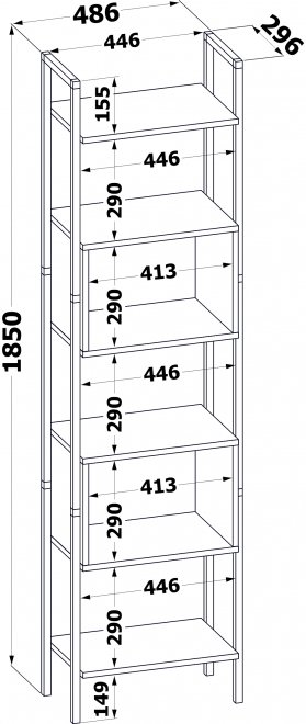 Стеллаж СТ-402 лдсп дуб делано
