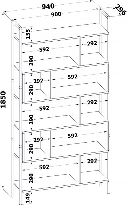 Стеллаж СТ-403 лдсп белый