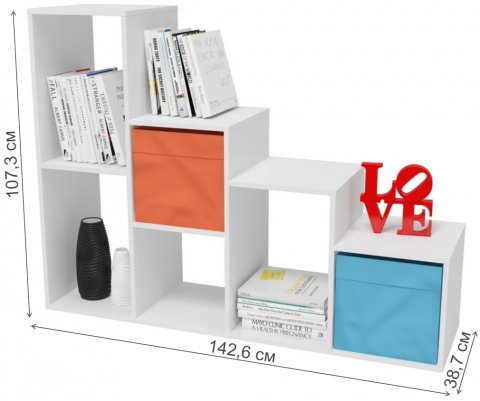 Стеллаж СТ-Л104 белый