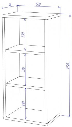 Стеллаж СУ ш1в1 БЕ белый