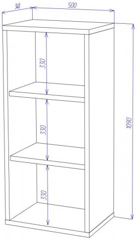 Стеллаж Оревро ш1в1 К карамель