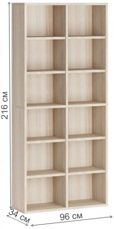 Стеллаж Оревро ш2в2 К карамель