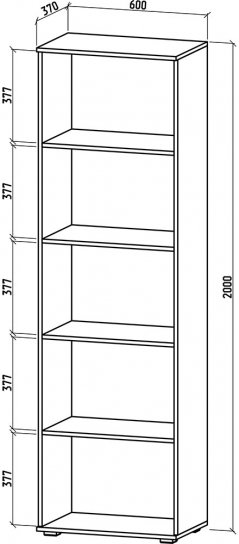Стеллаж Тунис-4 дуб сонома / белый