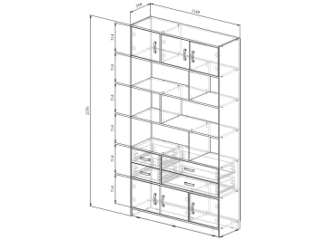 Стеллаж Либерти-62