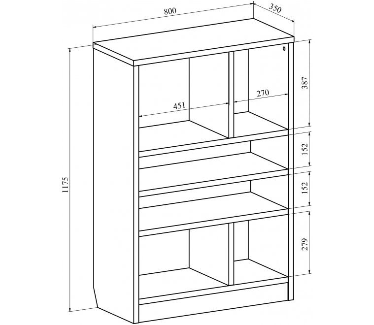Стеллаж Виктория ВИ-5 дуб крафт золотой