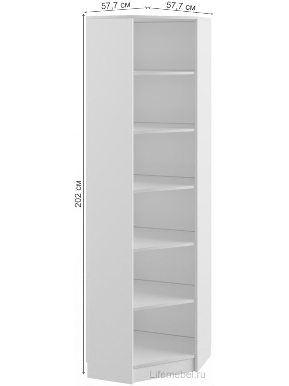 Стеллаж Вилли белый комплектация 1