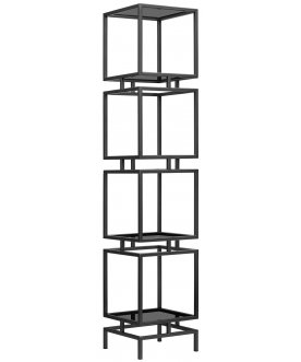 Стеллаж Cubic-3 тонированное стекло / черный