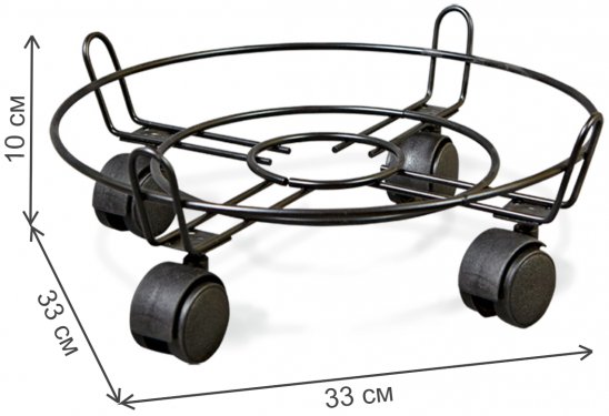 Подставка под цветы Пальмина черная