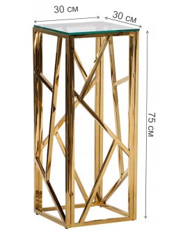 Цветочница 47ED-FS015GOLD прозрачное стекло / золото