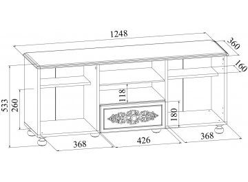ТВ-тумба Ассоль АС-13