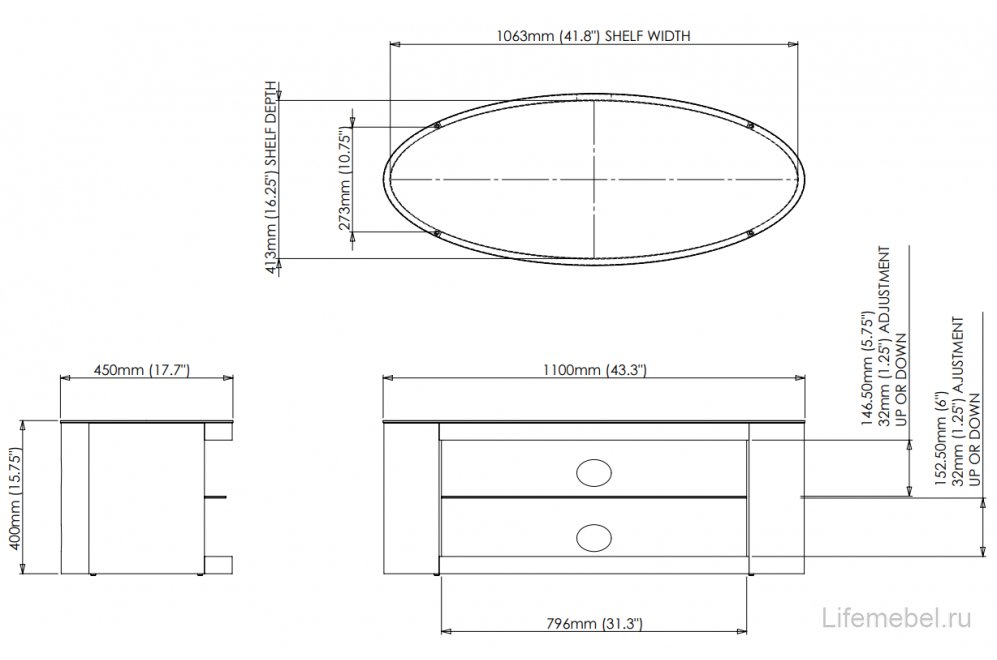 ТВ-тумба Buckingham FS1100BUCO