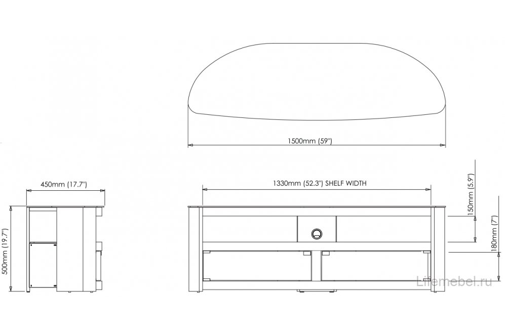 ТВ-тумба Burghley FS1500BURW 