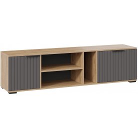 ТВ-тумба Хилтон дуб крафт золотой / графит матовый