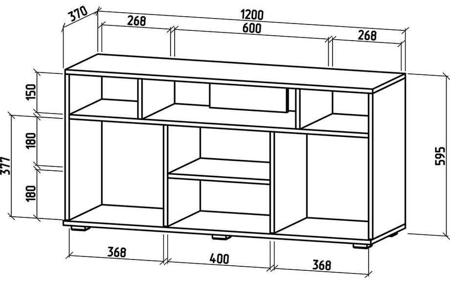ТВ-тумба Марокко дуб сонома / белый