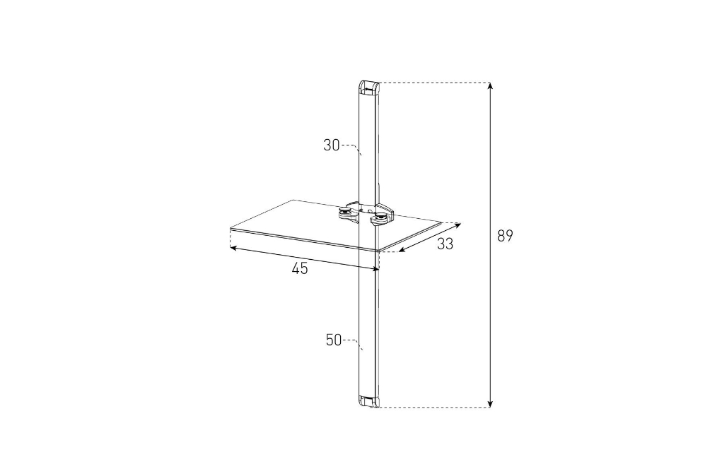 Кабель-канал PL2610B SLV с полкой