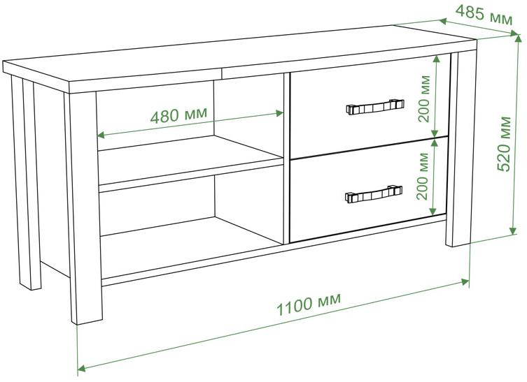 ТВ-тумба Браера НБЕ нельсон / белая