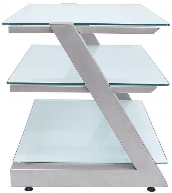 ТВ-тумба Зетка 120 серебристый / матовое стекло