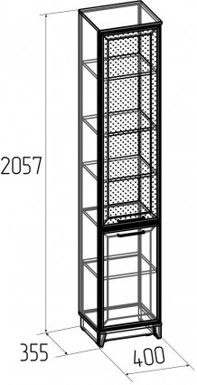 Витрина Аурелио 10 черный