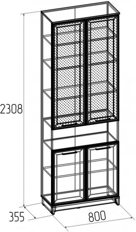 Витрина Аурелио 7 белый