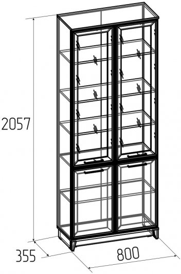 Витрина Аурелио 8 черный