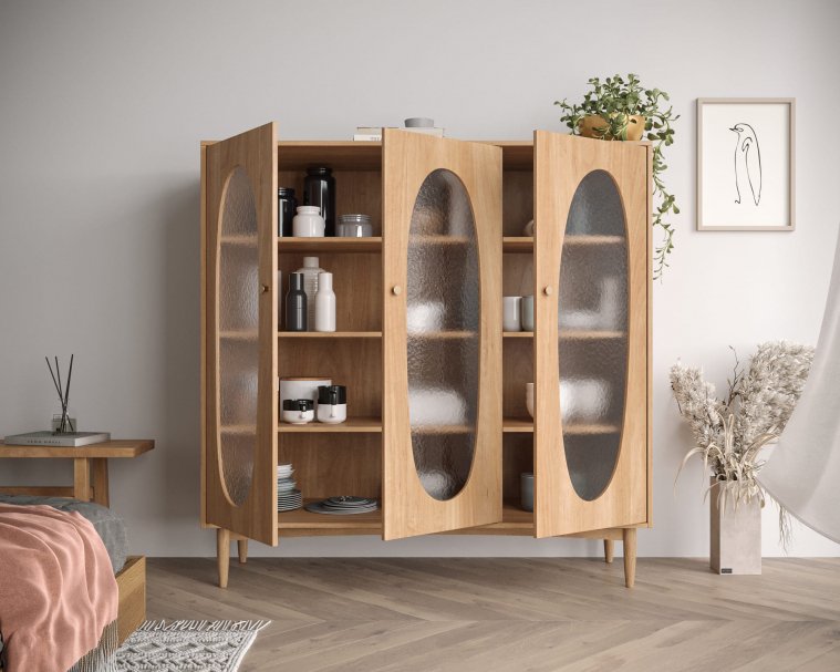 Витрина Баббл (Bubbles) BBL04 Орех