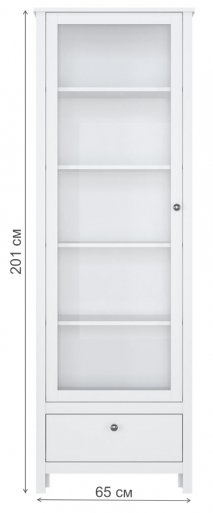 Витрина Хельга REG1W1S 65 белый