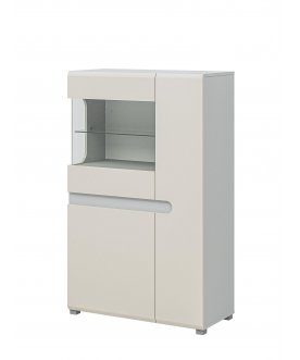 Книжный шкаф Леонардо МН-026-03-C1 кашемир / лунный камень