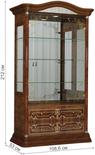 Витрина Роза 37.101 орех